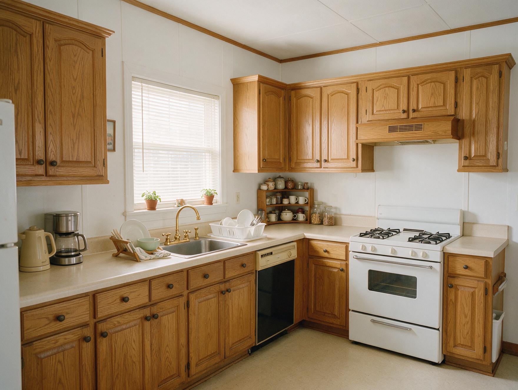 Dated kitchen cabinetry before Cmax GC remodel