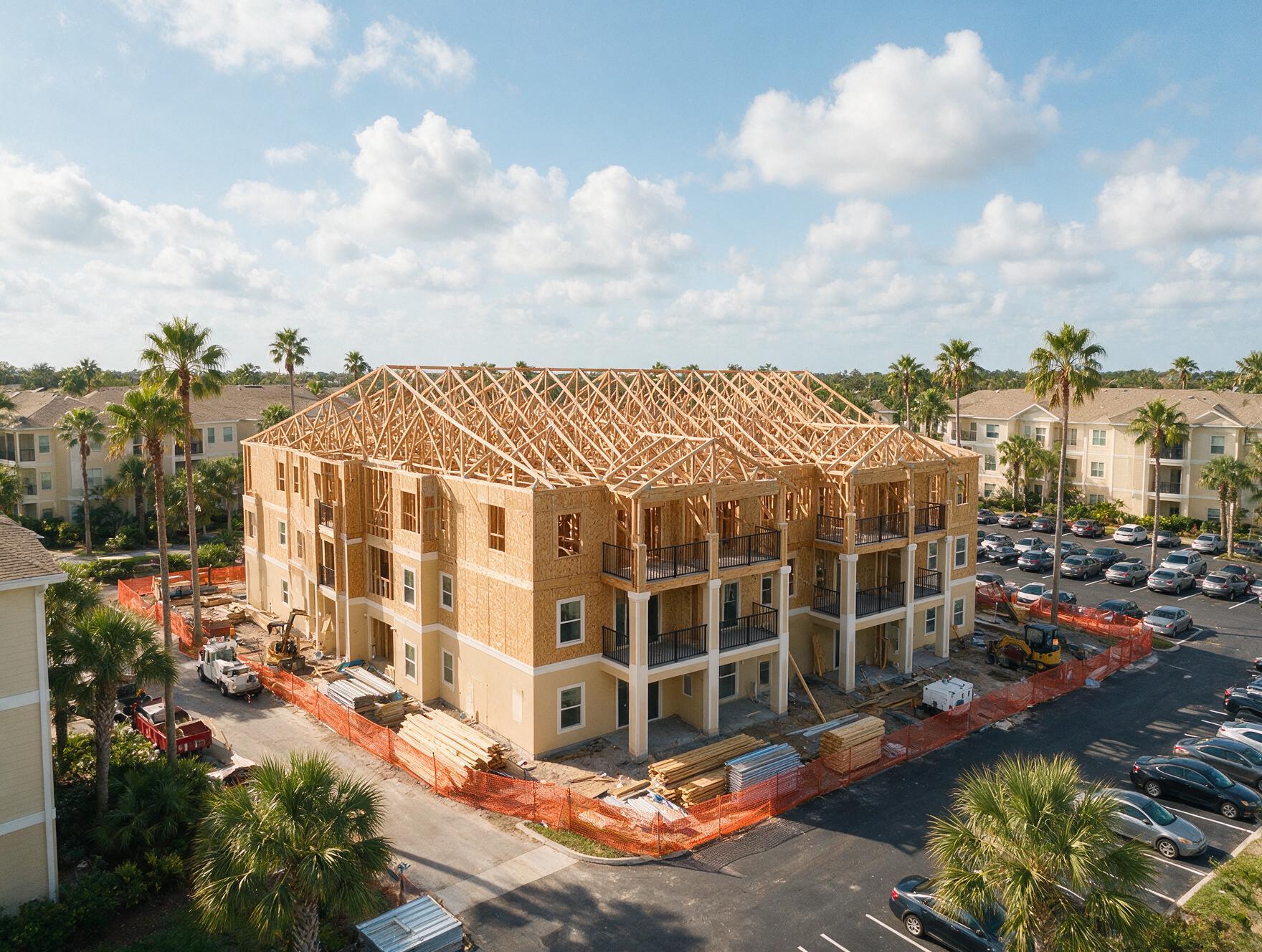 Multi-family building reconstruction and framing managed by Cmax GC