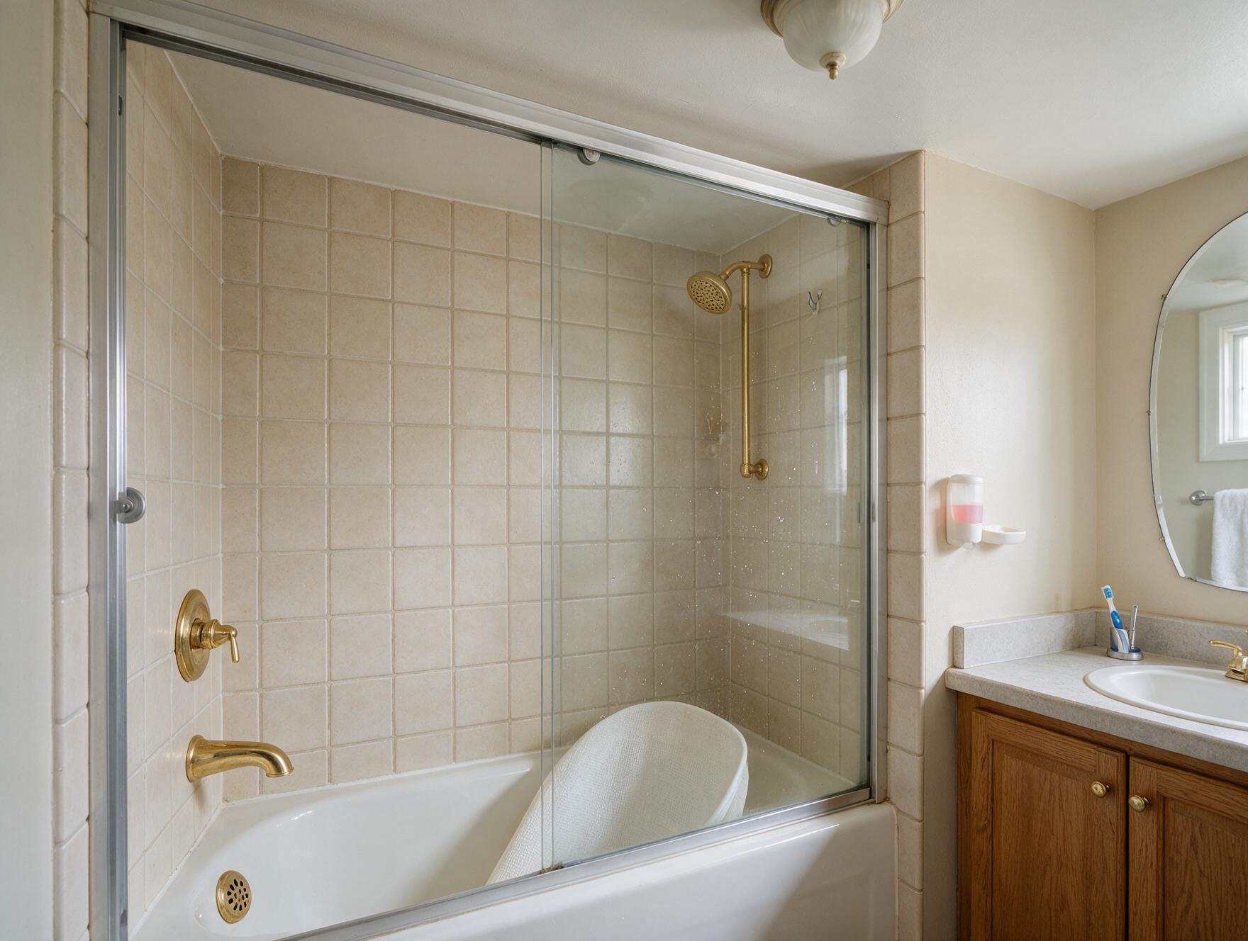 Dated but functional Central Florida bathroom before Cmax GC remodel